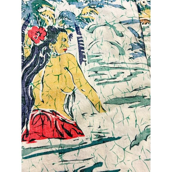 Mens 7 Diamonds Hawaiian Shirt Short Sleeve Button-Up Tropical Medium Large - Picture 4 of 5